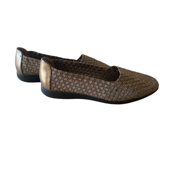 Bronze Gold‎ Comfortview Metallic Woven Slip-On Shoes Size 7W - Picture 4 of 7